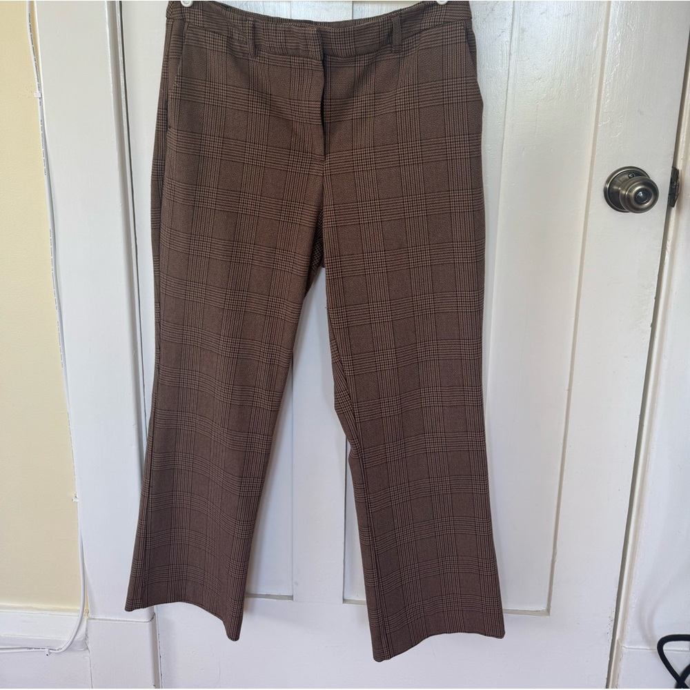 Brown pinstripe pants